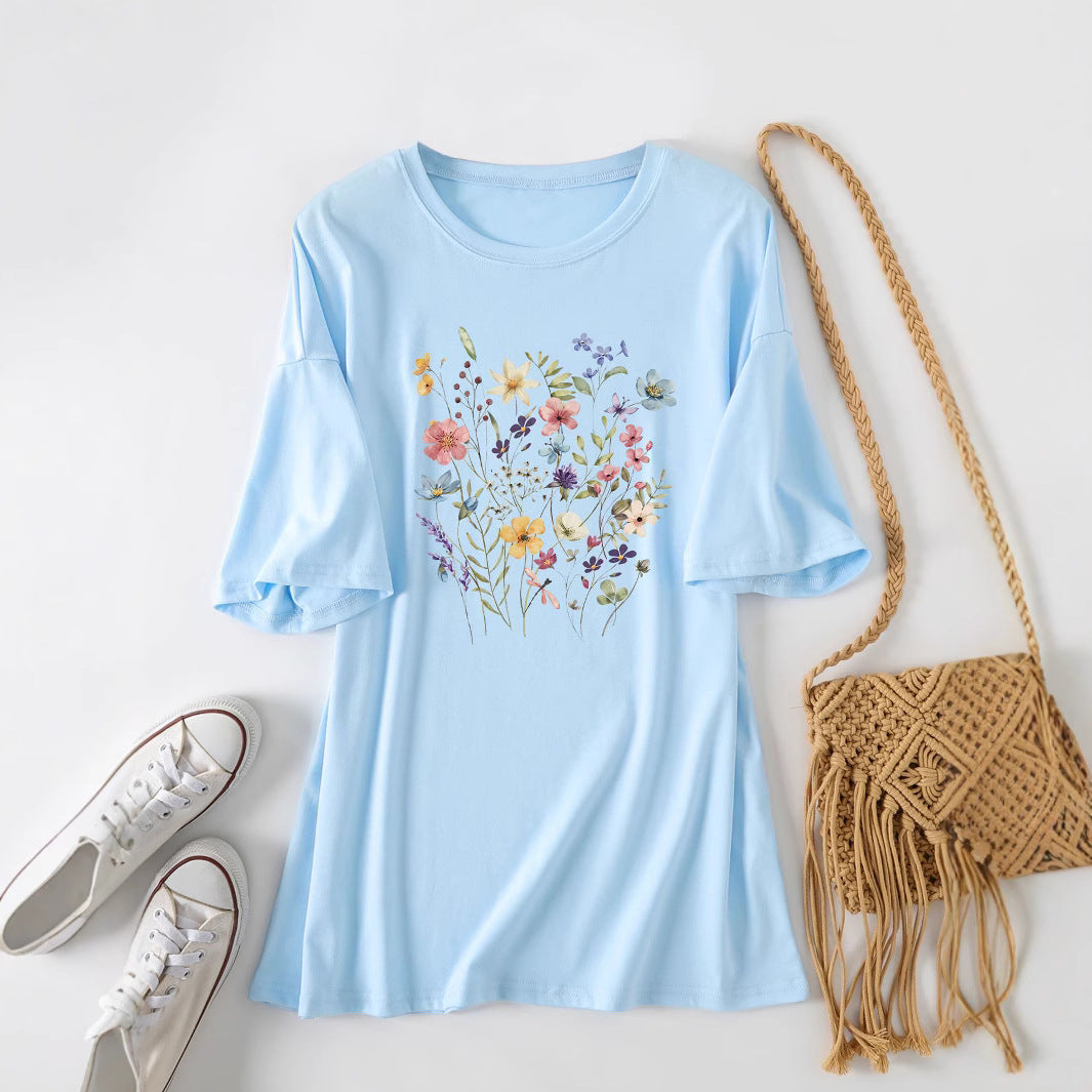 Damen Sommerbluse Floralmuster Eveloria
