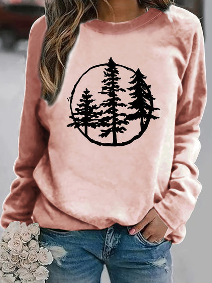 Damen Sweatshirt Cool Naturmotiv Lässiger Schnitt