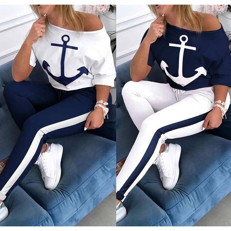Damen Sweatshirt Set mit Leggings, Sportlich, Grau