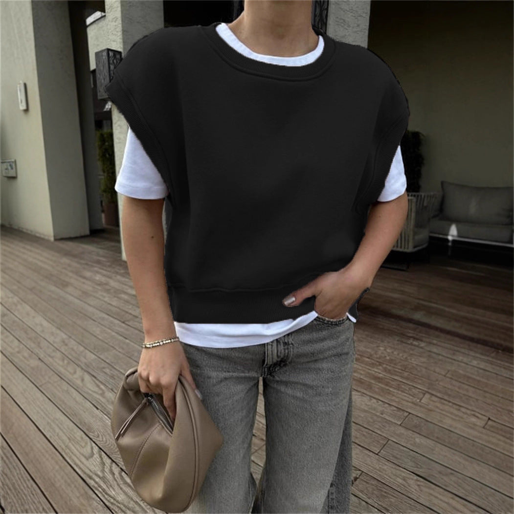Damen Oversized Sweatshirt Breite Ärmel Hoher Bund Eveloria