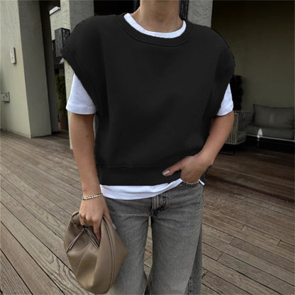 Damen Oversized Sweatshirt Breite Ärmel Hoher Bund Eveloria