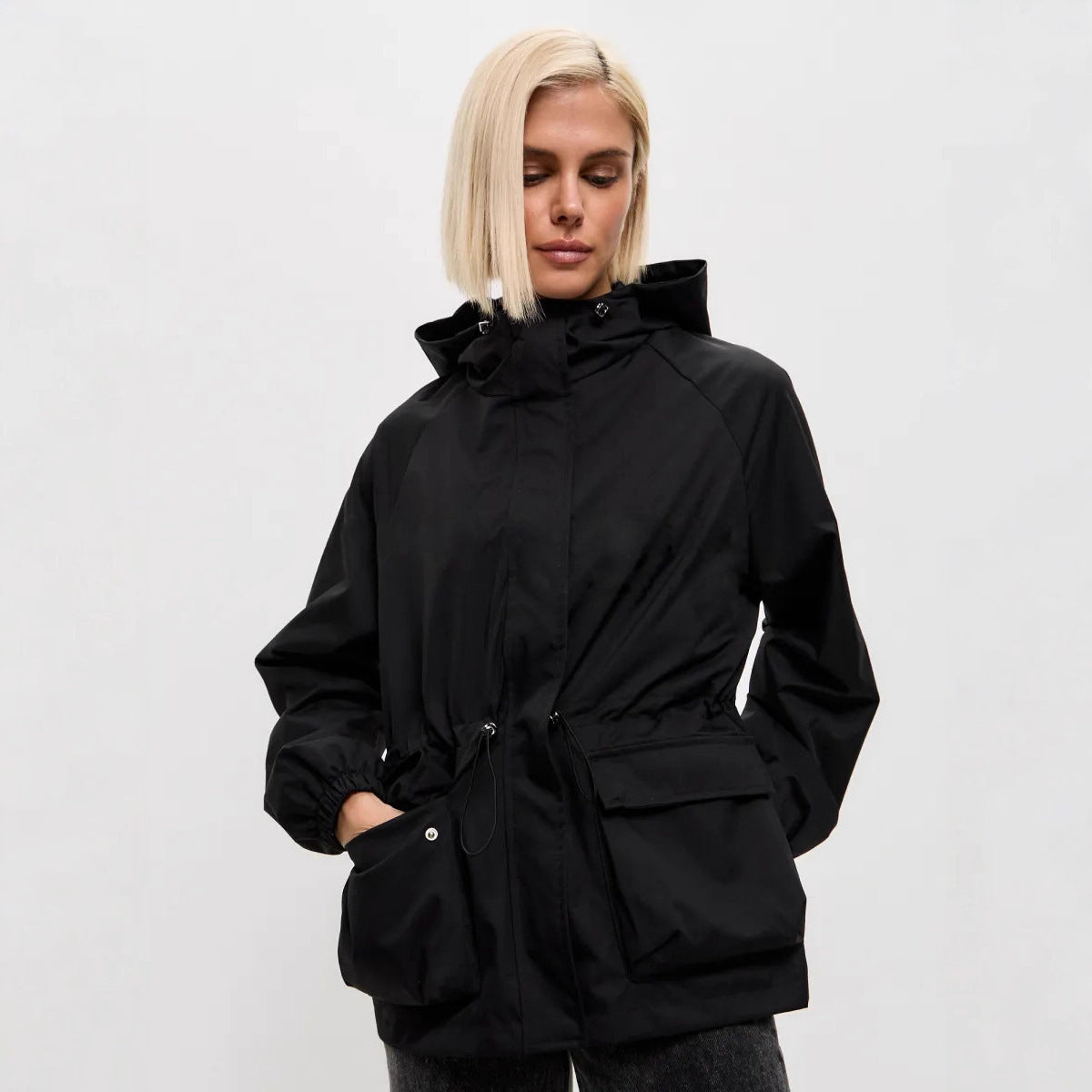 Damen Funktionsjacke mit Kapuze und verstellbarem Bund Eveloria