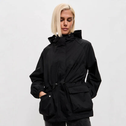 Damen Funktionsjacke mit Kapuze und verstellbarem Bund Eveloria