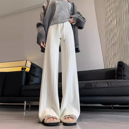 Damen Weite Hose Elastischer Bund Bequem Eveloria