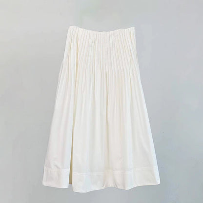 Damen Midirock Plissee Elegant Eveloria