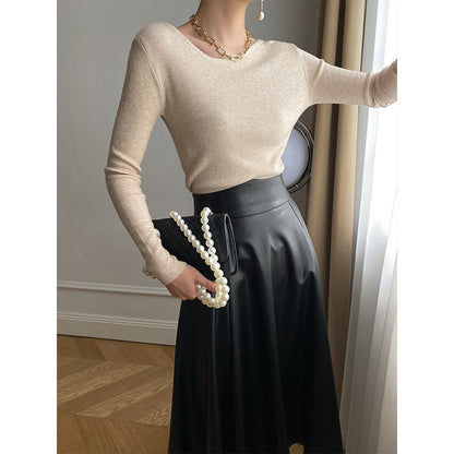 Damen Langarmshirt Feine Rippstruktur Eveloria