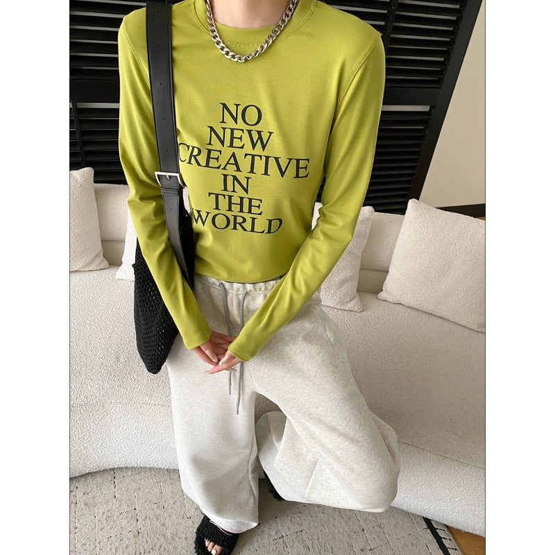 Damen Langarmshirt Kreativer Aufdruck Modischer Schnitt Eveloria - Eveloria
