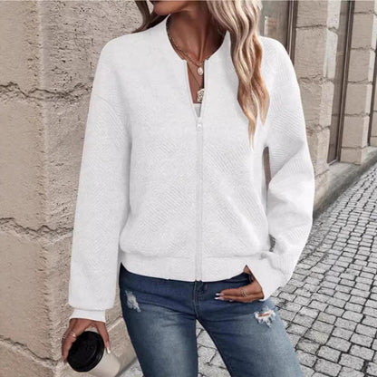Damen Fleecejacke Strukturiert Grau Eveloria