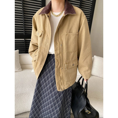 Damen Utility-Jacke Lässig atmungsaktives Material mit Taschen und - Eveloria