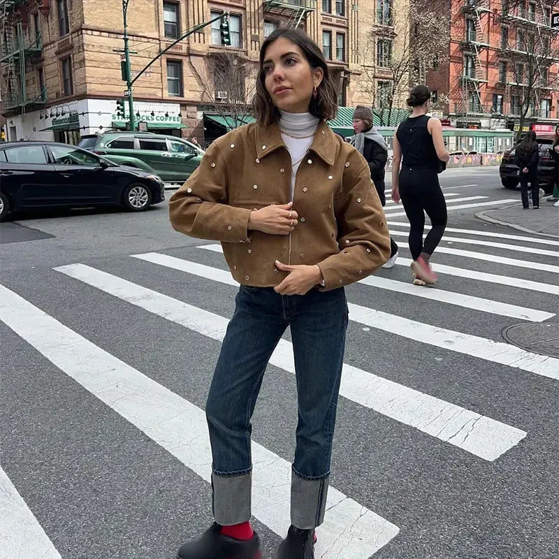 Damen Kurzjacke Perlenjacke Eveloria - Eveloria