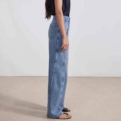Damen Hochgeschnittene Mom Jeans Eveloria
