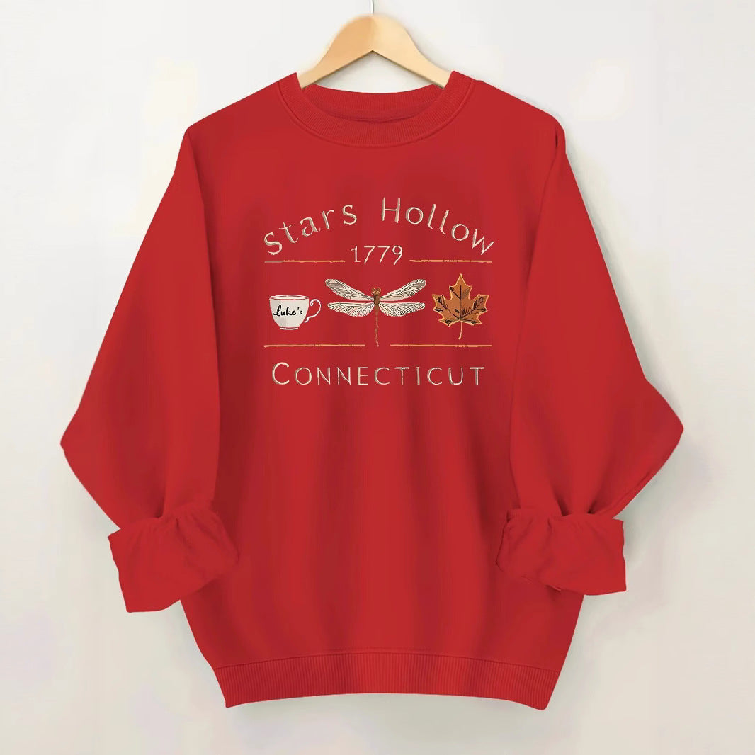 Damen Sweatshirt Stars Hollow Motiv Eveloria Grau