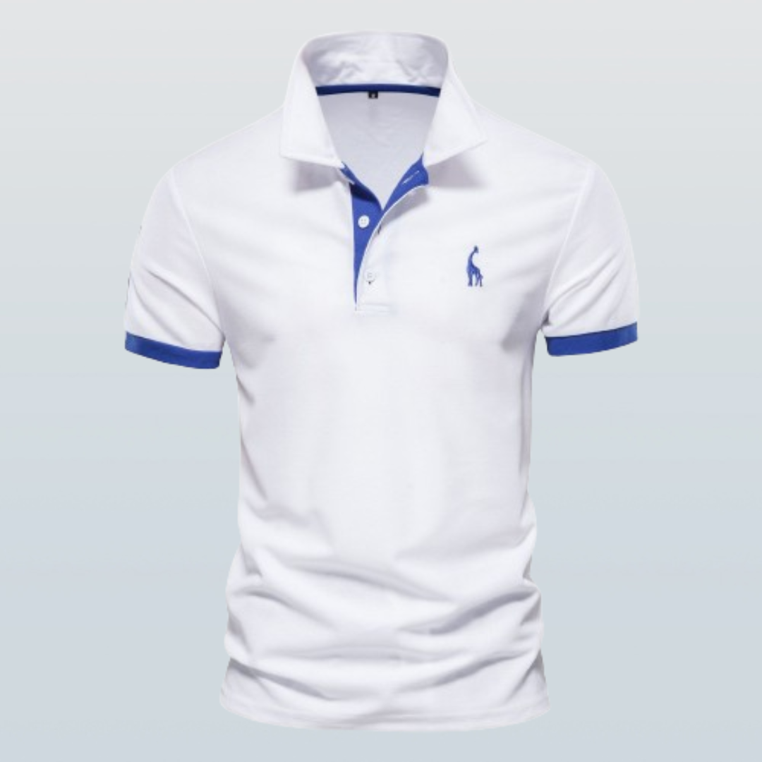 Herren Kurzarm Polo-Shirt Kontrastbesatz