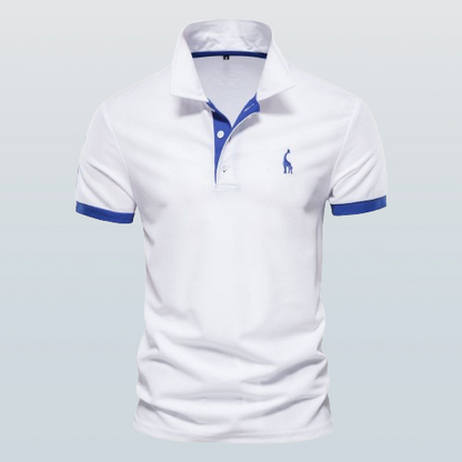 Eveloria Herren Polo Baumwolle Weiß