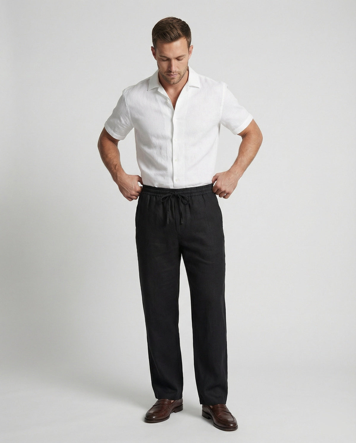 Herren Leinenhose Bequem Sommer - Eveloria