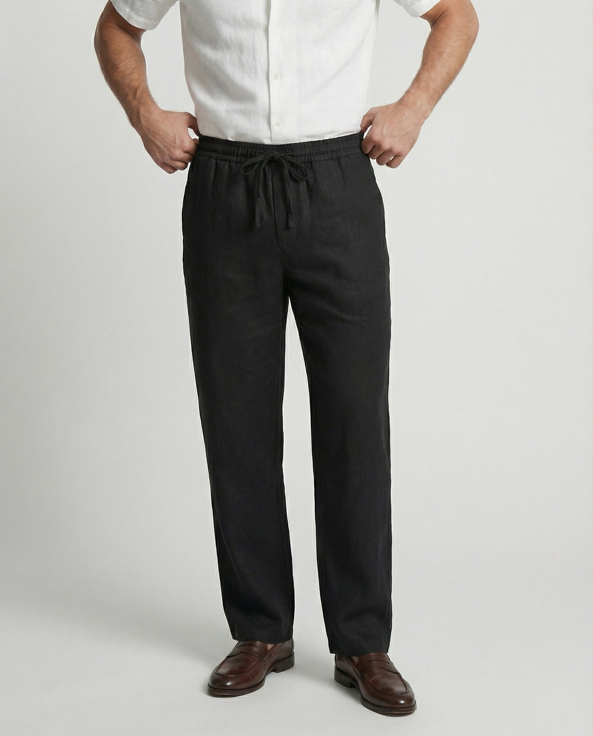 Herren Leinenhose Bequem Sommer