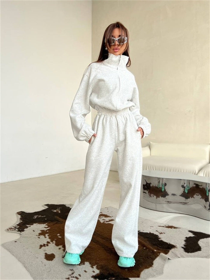 Damen Sweatanzug Elastisch Hochkragen Eveloria