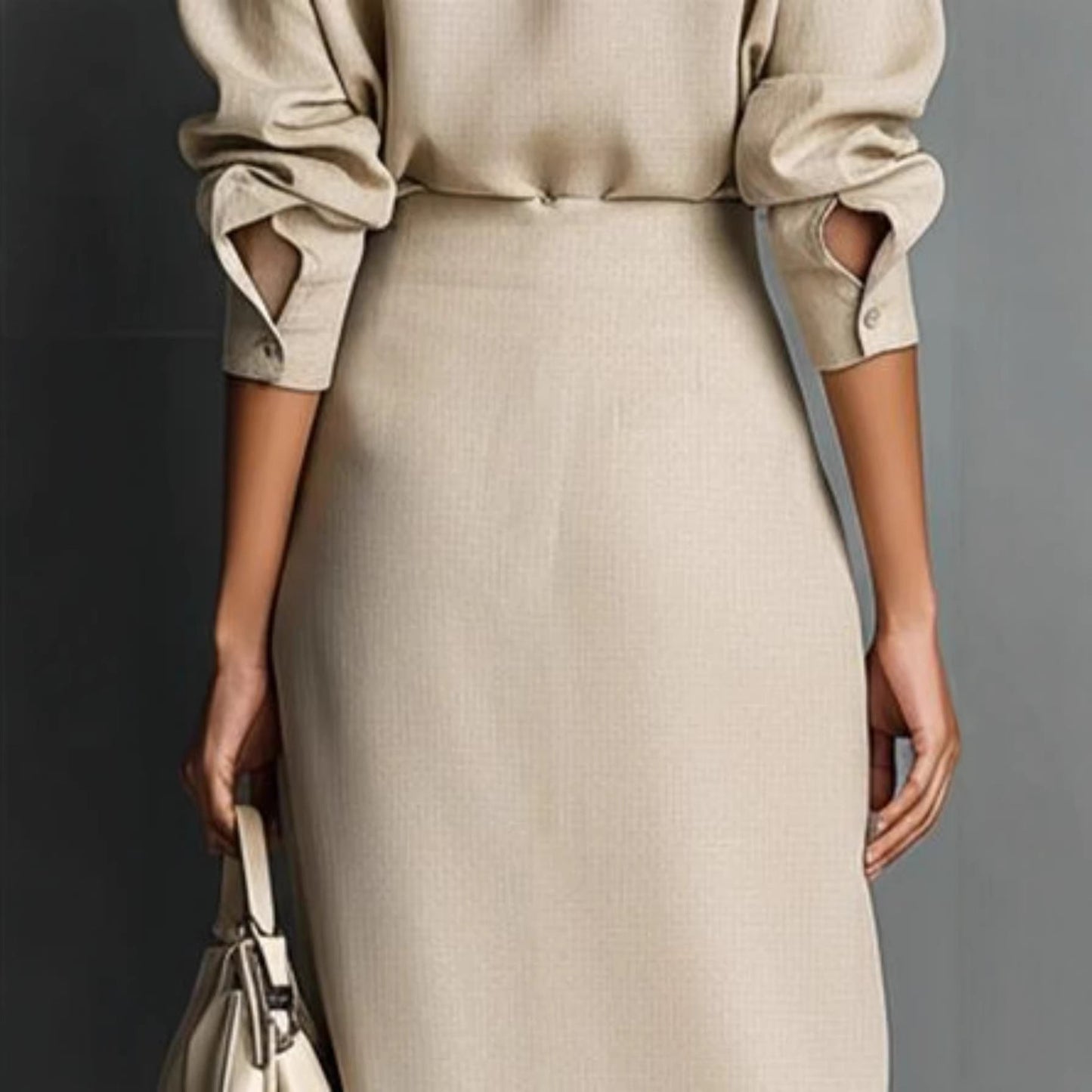 Damen Maxikleid Asymmetrisch Falten Elegant