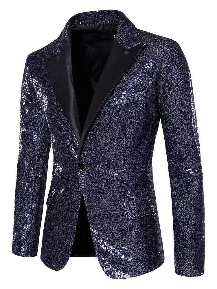 Herren Blazer Pailletten Elegant Edel Dekor Eveloria