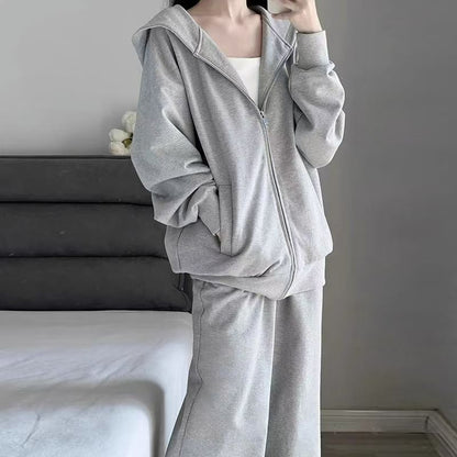 Damen Oversized Sportanzug mit Kapuze und Taschen