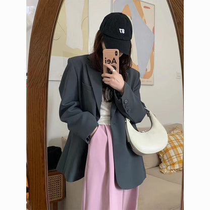 Damen Oversized Blazer aus Wolle mit Taschen Eveloria