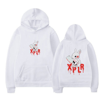 Damen Kapuzensweater Cartoon-Motiv Bequem Eveloria