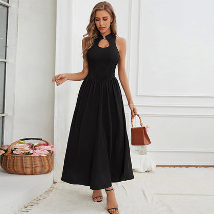 Damen Maxikleid Schlüssel-Ausschnitt Fließend Eveloria