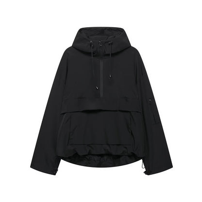 Damen Freizeitjacke Verstellbarer Kapuzenkragen Praktische Taschen