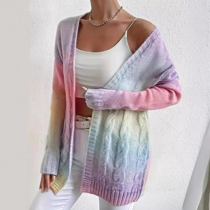 Damen Strickjacke Farbverlauf Eveloria