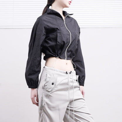 Damen Cropped Windjacke Eveloria Leicht