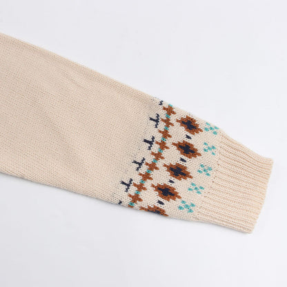 Damen Strickpullover Norwegermuster Bunt Eveloria