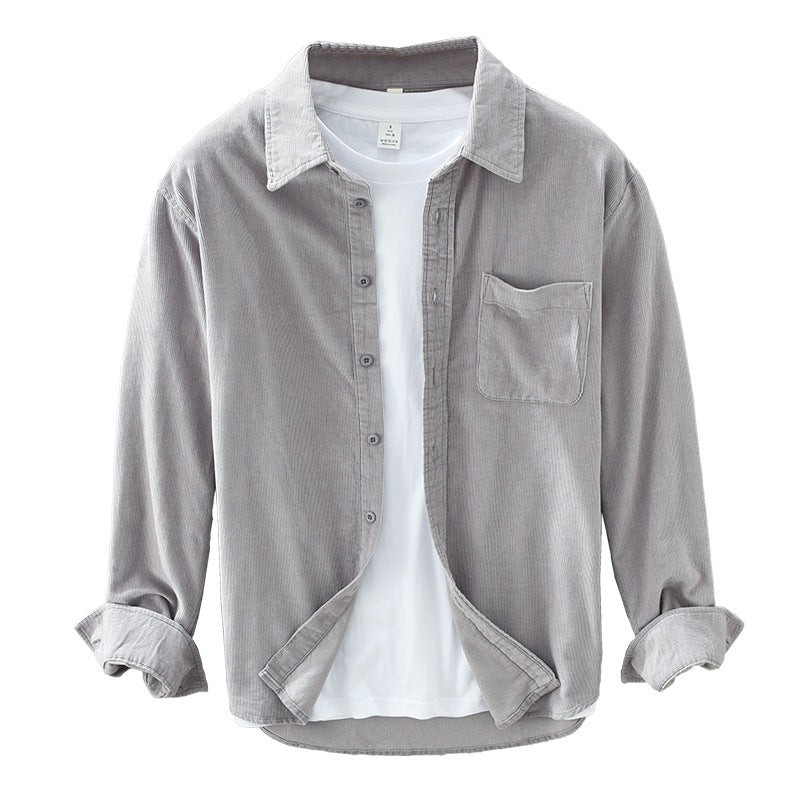 Herren Langarmhemd Cord