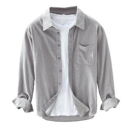 Herren Langarmhemd Cord