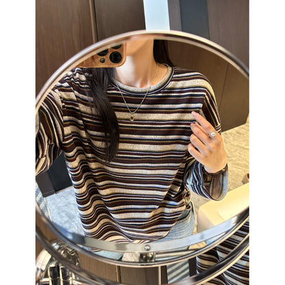 Damen Longsleeve-Shirt Gestreift Eveloria