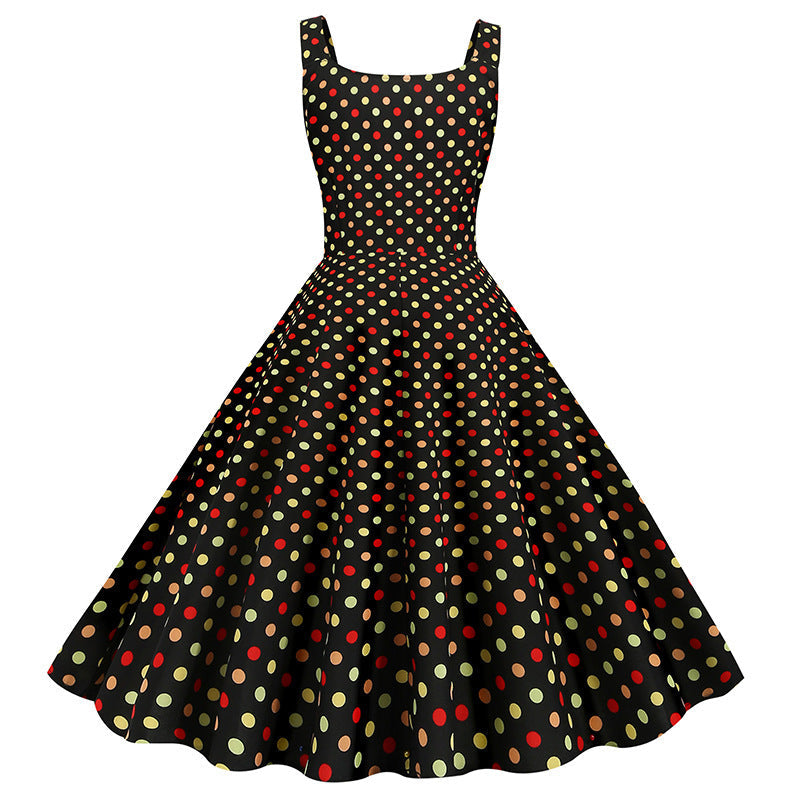 Damen Swing-Kleid Polka-Dots-Design Eveloria
