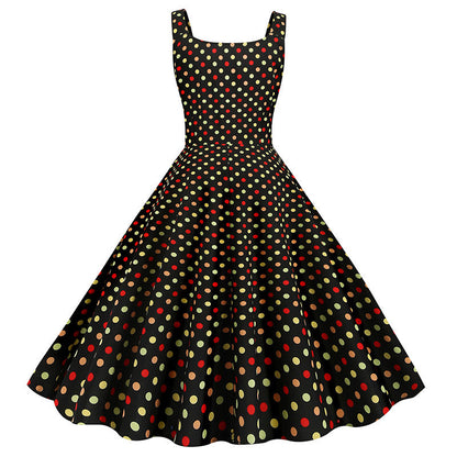 Damen Swing-Kleid Polka-Dots-Design Eveloria