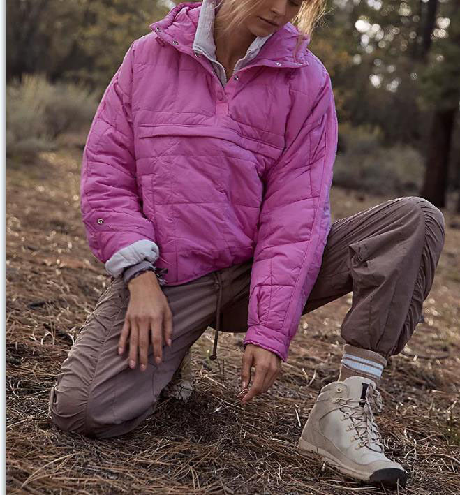 Damen Steppjacke Übergröße mit Kapuze Eveloria
