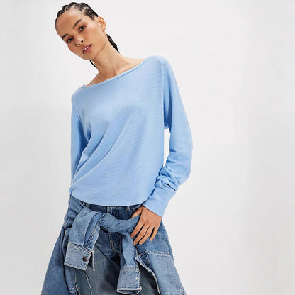 Damen Off-Shoulder Sweatshirt Eveloria Lässig