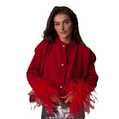 Damen Strickjacke mit ausgefallenen Ärmeln Eveloria