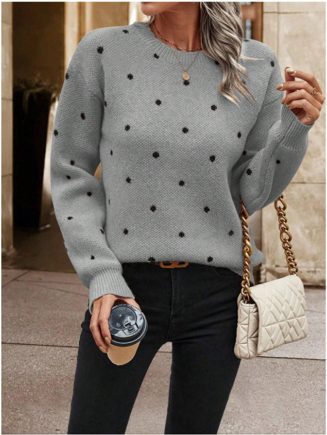 Damen Pullover Verspielt Muster Komfortschnitt Eveloria