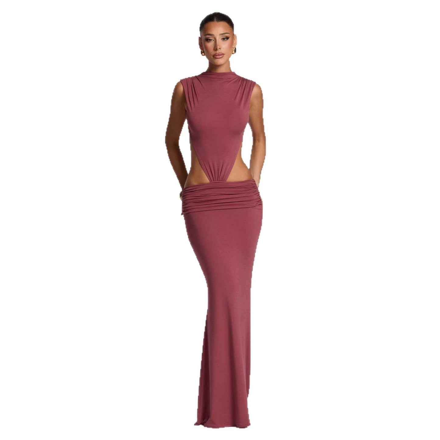 Damen Abendkleid Elegantes Cut-Out-Design Figurbetonter Schnitt