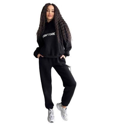 Damen Hoodie Sportlich mit Schriftzug Eveloria