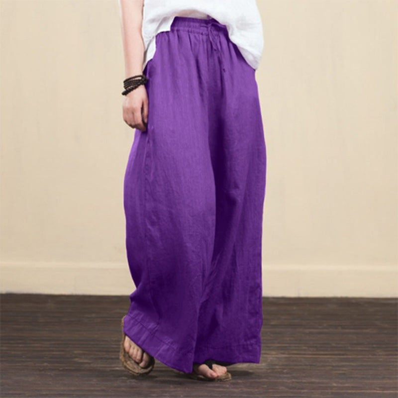 Damen Leinenhosen Weit Evelyn