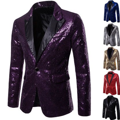 Herren Blazer mit Pailletten Formal Eveloria