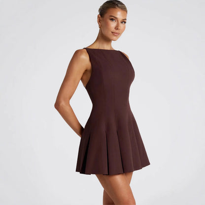 Damen Freizeitkleid Schwingrock Eleganter Schnitt Eveloria