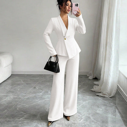 Damen Blazeranzug Slim Fit Hochkragen Eveloria