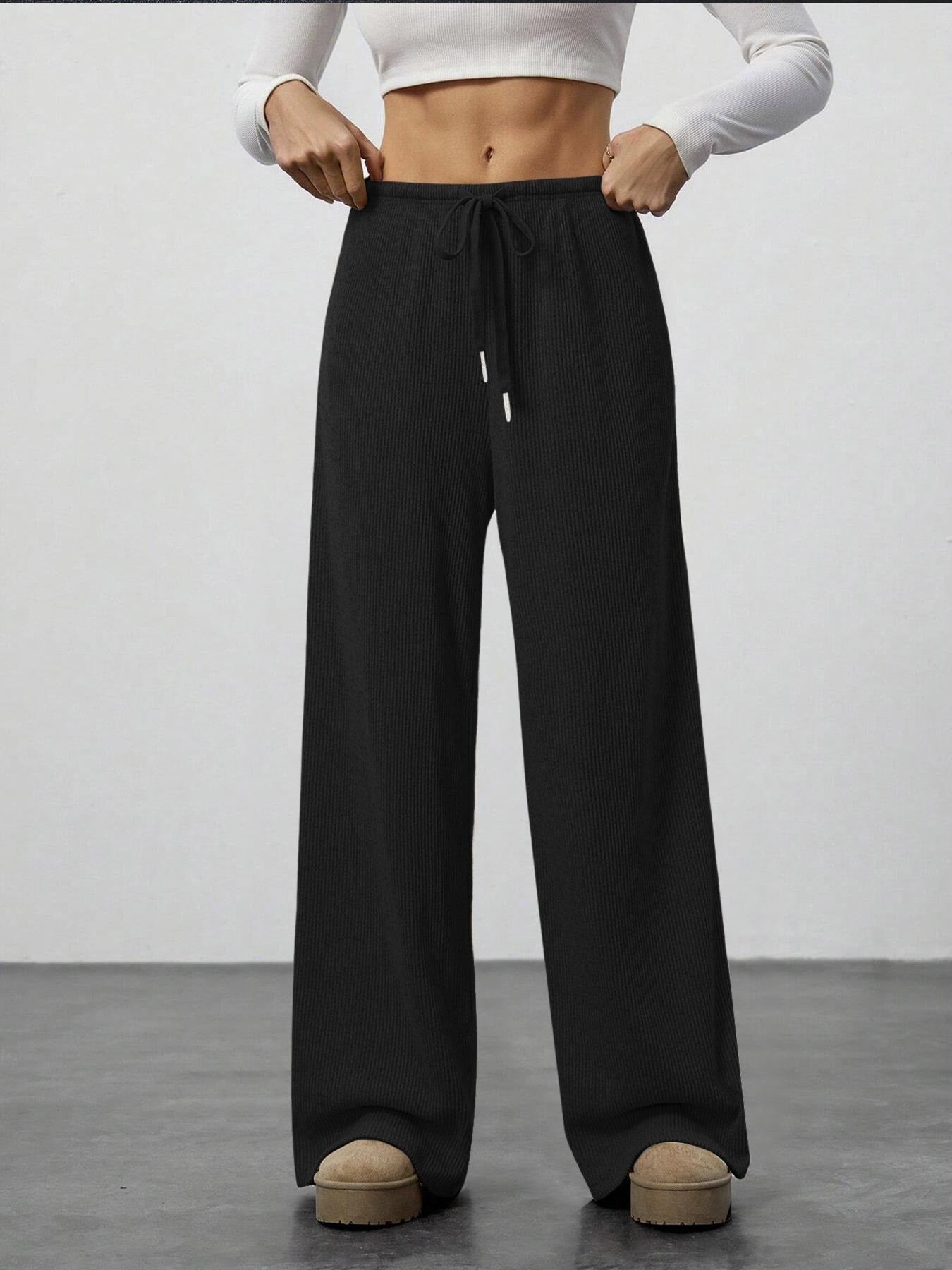Damen Strickhose Weite Passform Eveloria