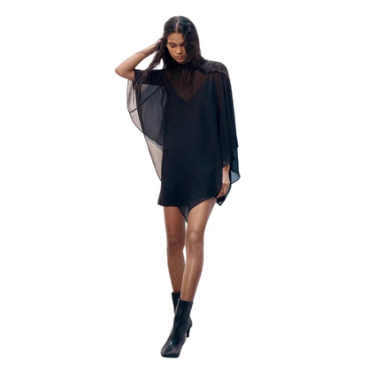 Damen Chiffon-Tunika Asymmetrisch Fließend Eveloria