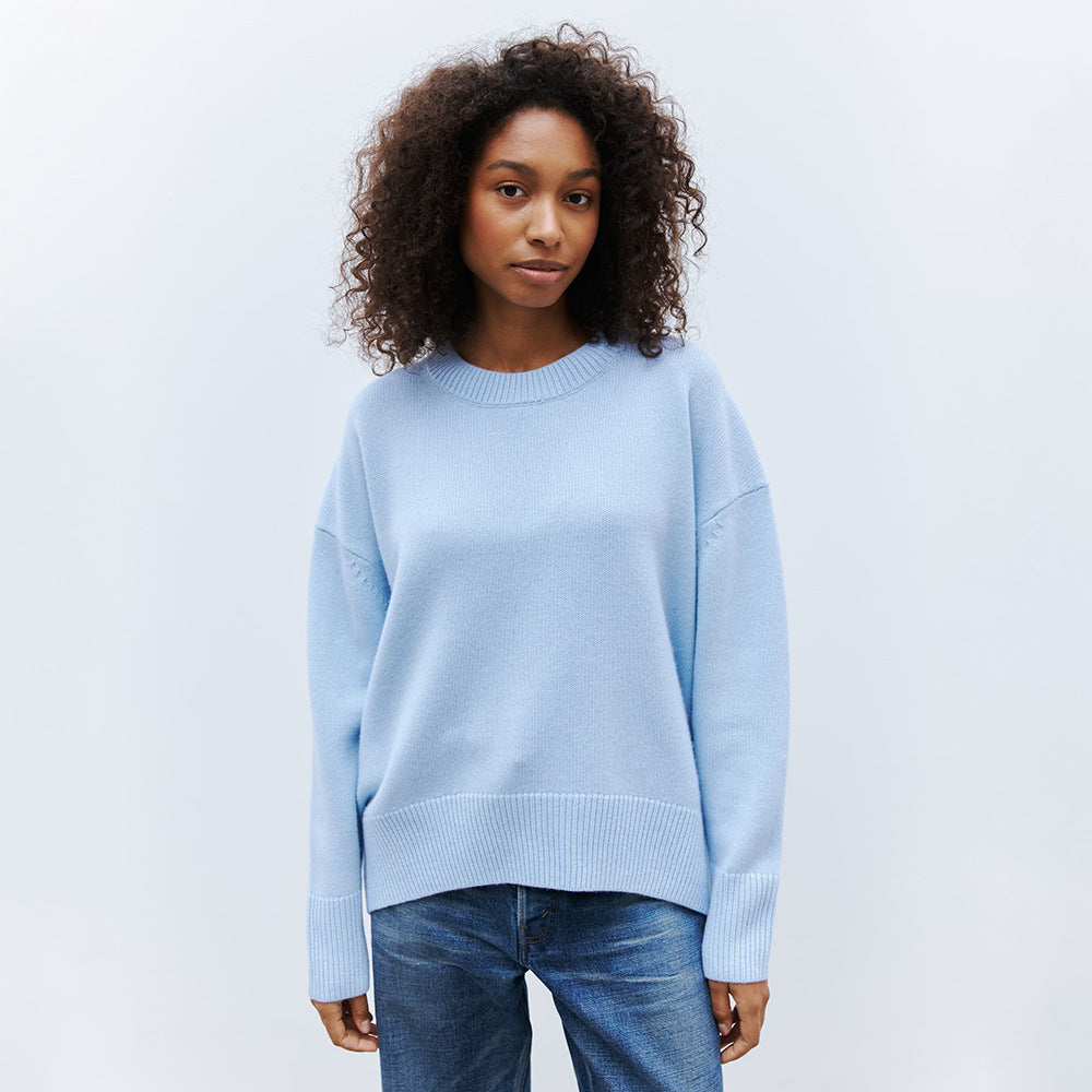 Damen Strickpullover Komfortabel Lässig Eveloria