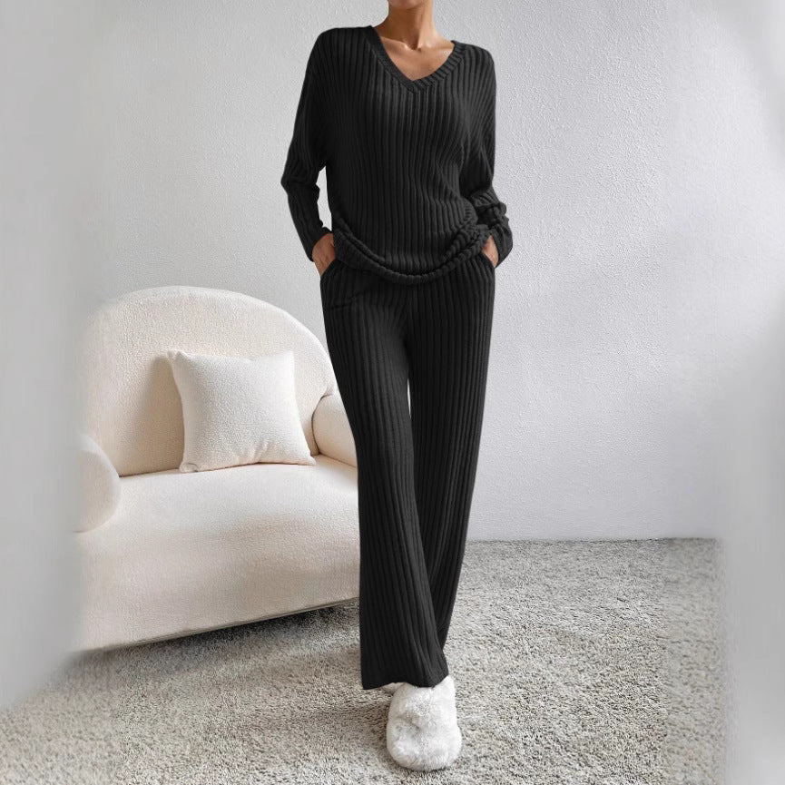 Damen Loungewear-Set Rippenstruktur Eveloria